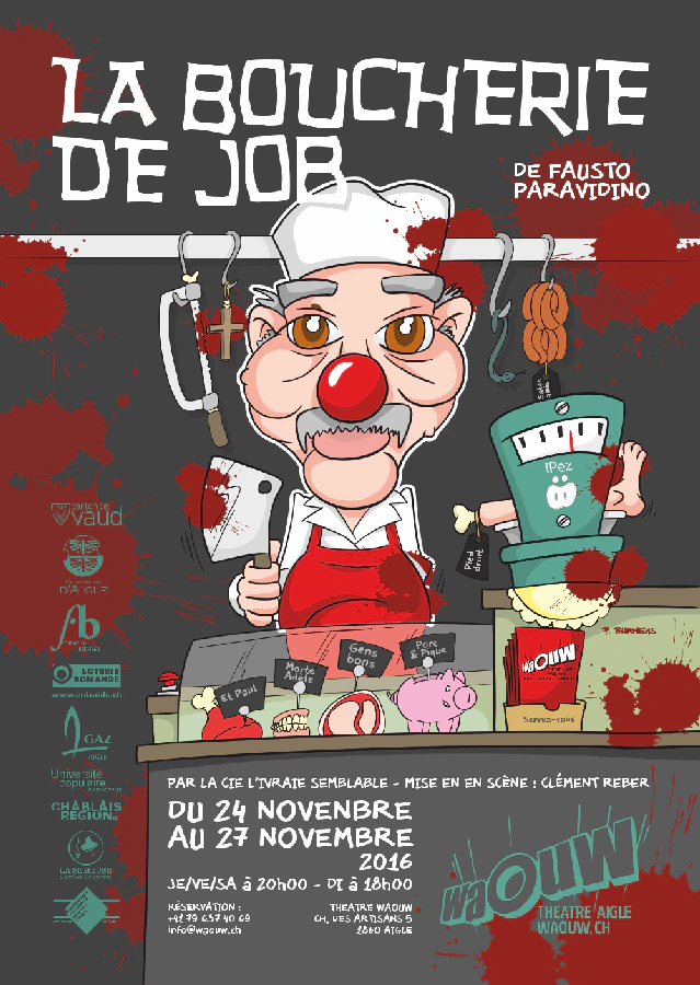 Affiche du spectacle La Boucherie de Job 