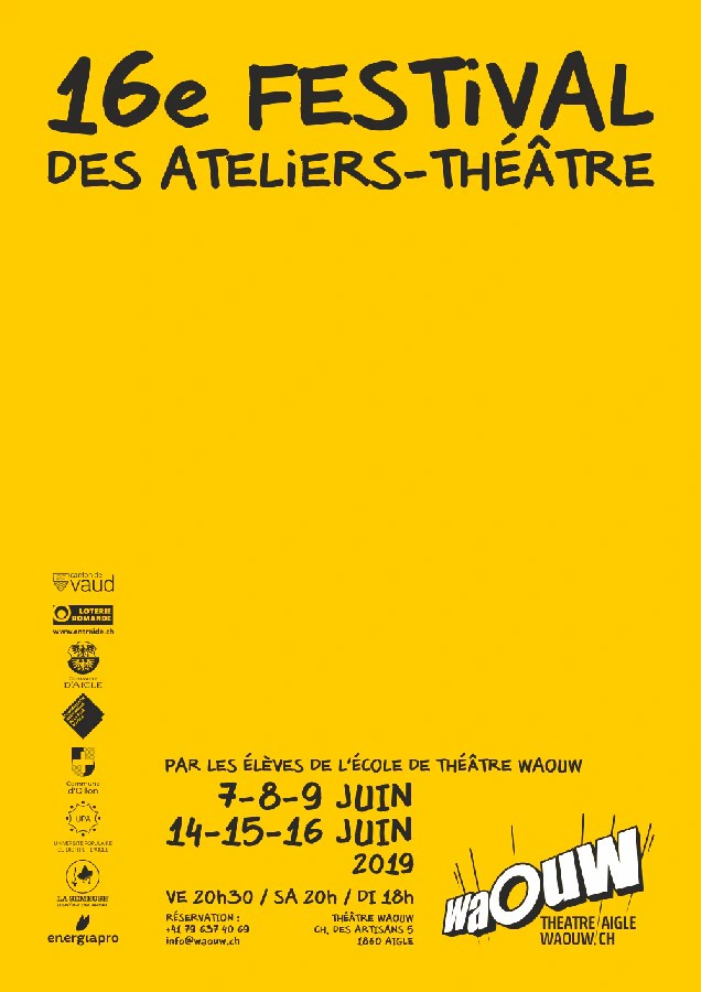 Affiche du spectacle 16ème festival des Ateliers-Théâtre (1er week-end)