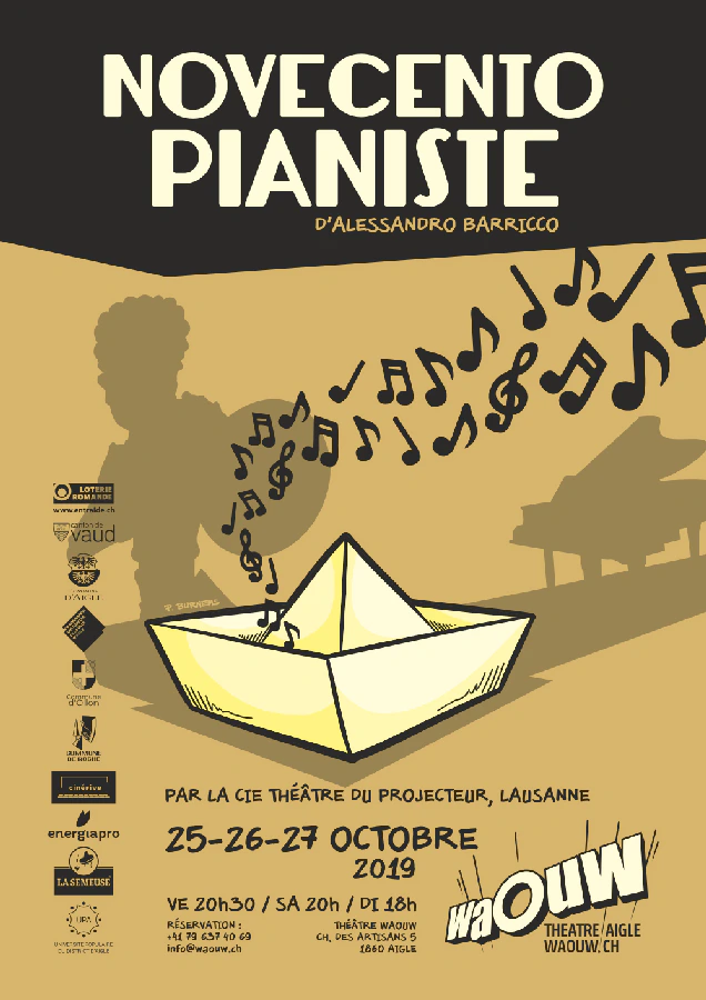 Affiche du spectacle Novecento : Pianiste