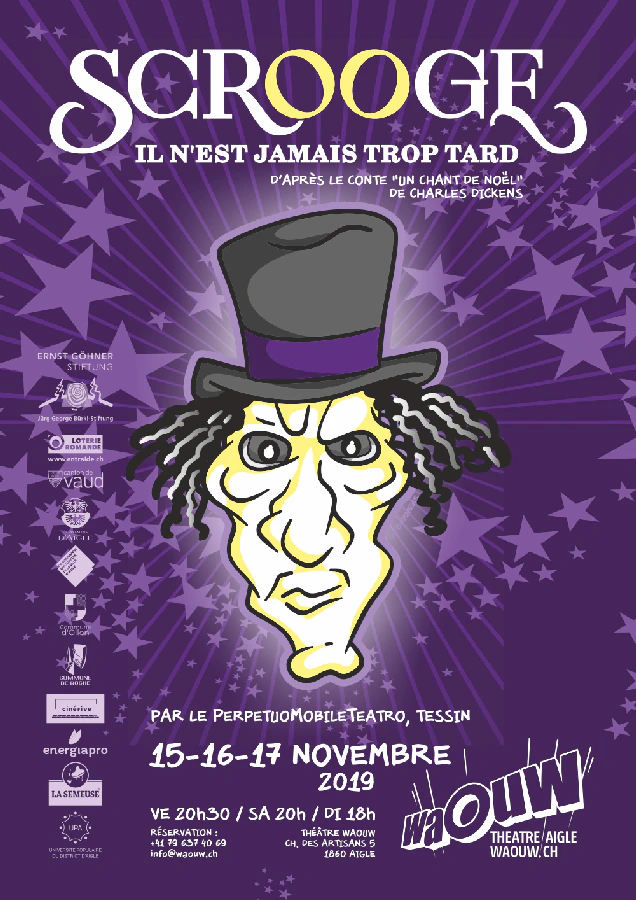 Affiche du spectacle Scrooge - Il n'est jamais trop tard