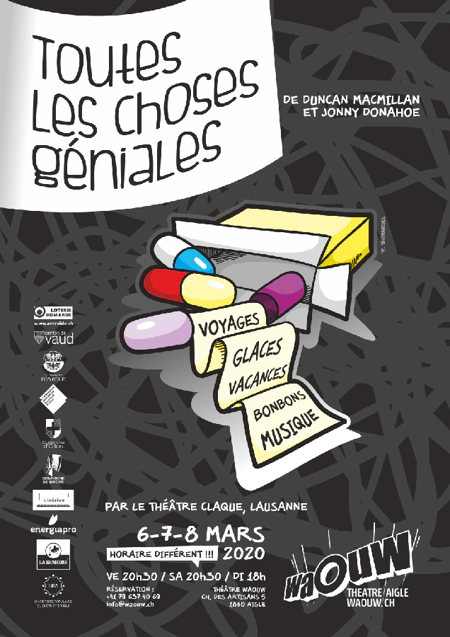 Affiche du spectacle Toutes les choses géniales