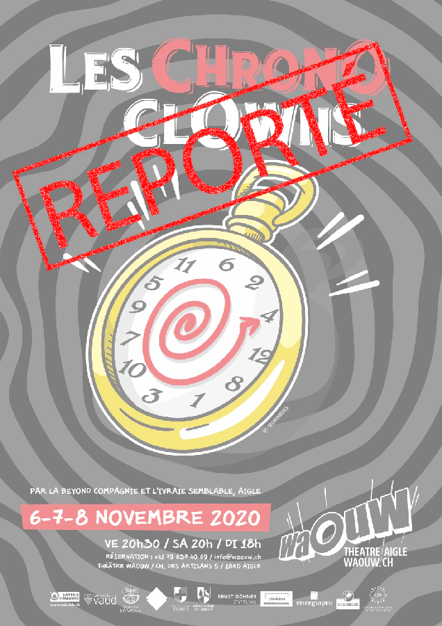 Affiche du spectacle REPORTÉ - Les ChronoClowns