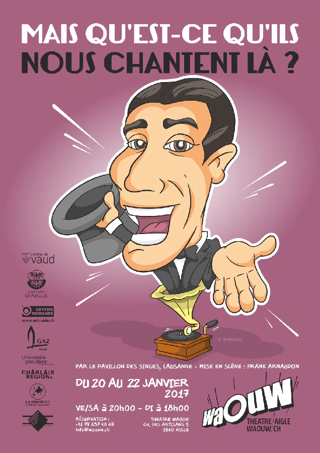 Affiche du spectacle Mais qu’est-ce qu’ils nous chantent là ?