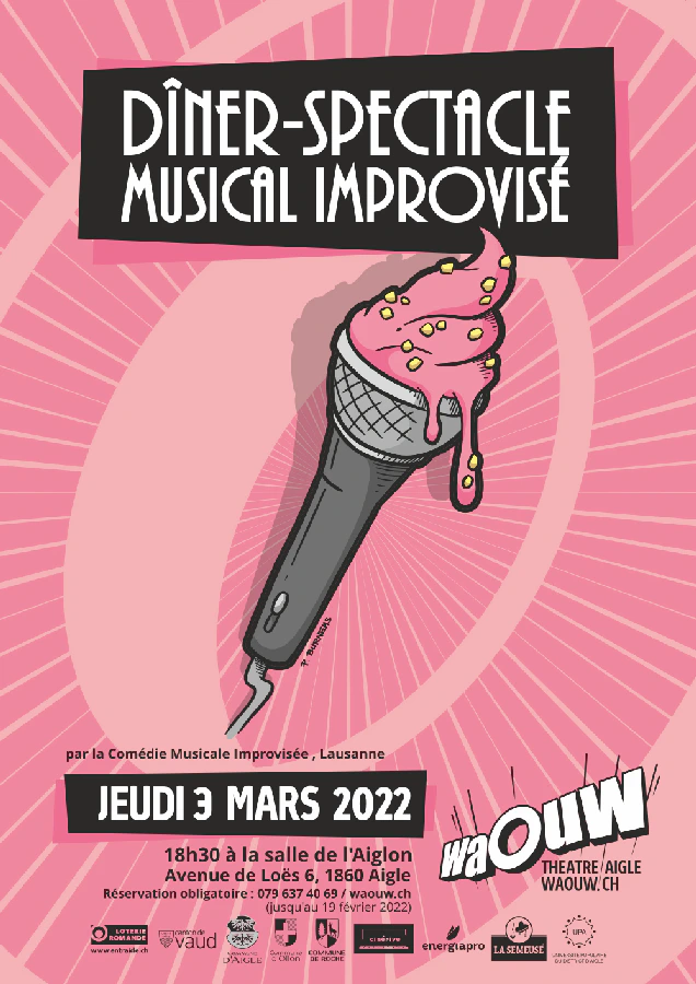 Affiche du spectacle Le Dîner-Spectacle Musical Improvisé