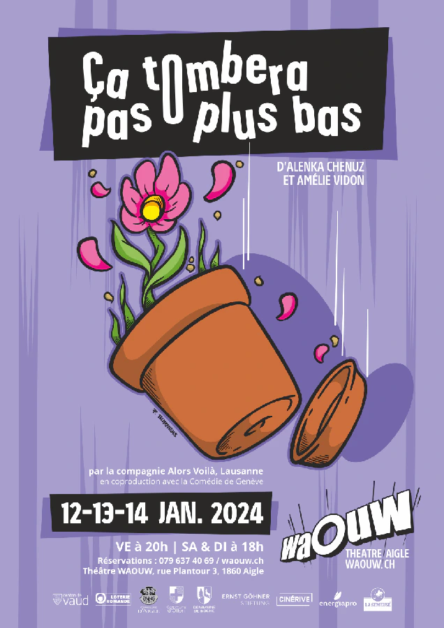 Affiche du spectacle Ça tombera pas plus bas 