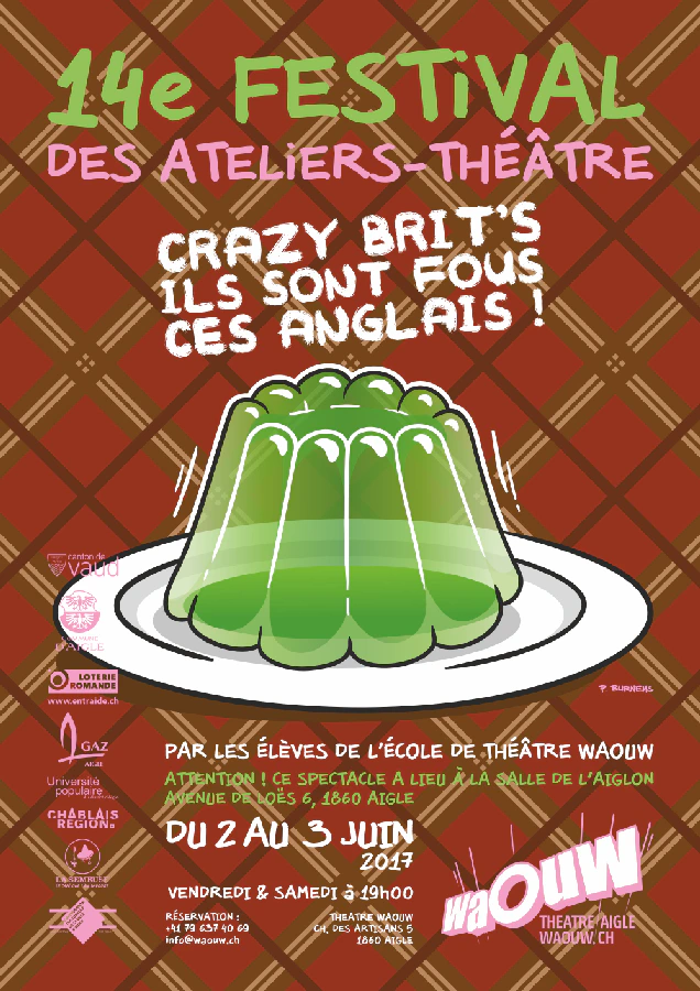 Affiche du spectacle 14ème Festival des Ateliers-Théâtre - Crazy Brit’s : ils sont fous ces anglais !